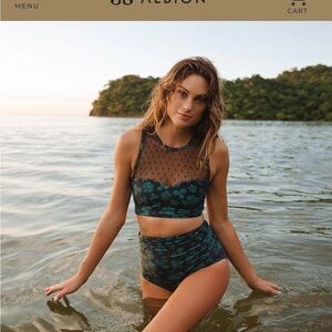 Albion Fit Sea Petal High Waisted Ruched Bottoms